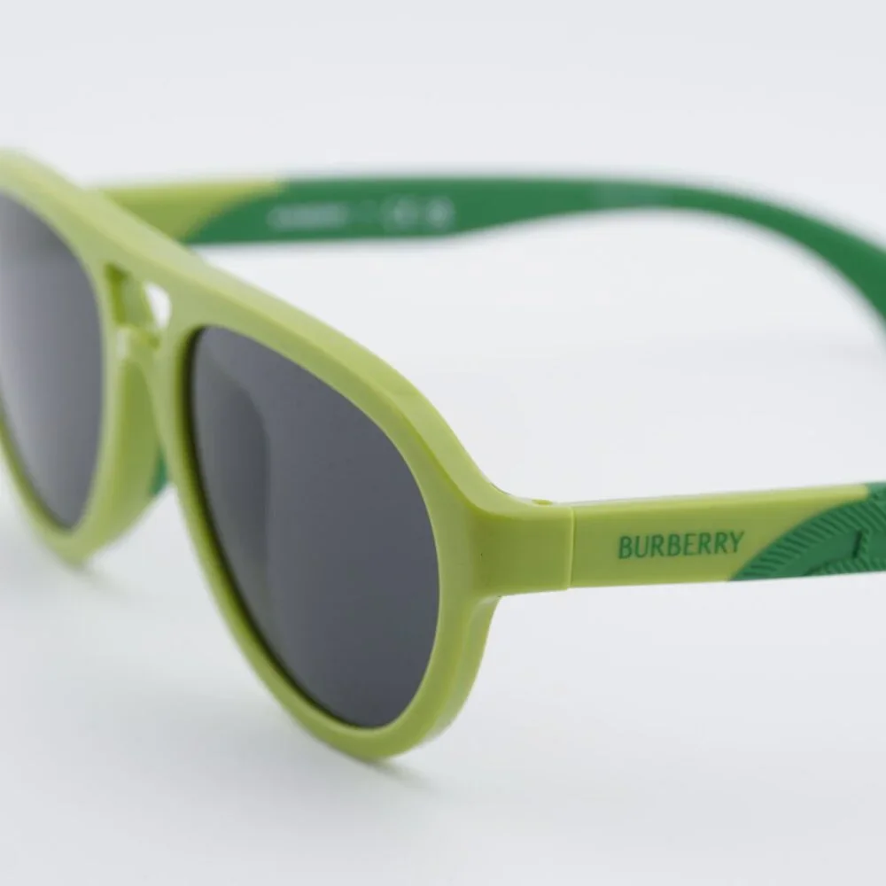 Burberry Kids JB4005U 418287 Sunglasses Green Aviator Frame, Grey Lenses
